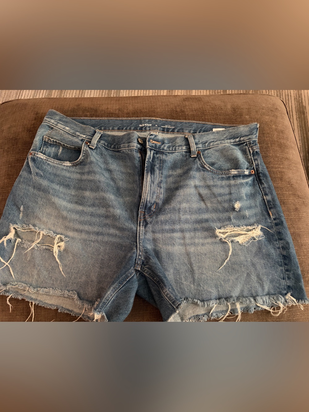 Old Navy Light Blue High-Rise Denim Shorts